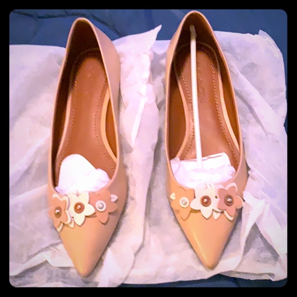 Coach Floral Appliqué Flat